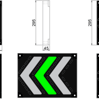 鑄鐵斑馬線(xiàn)LED箭頭方磚 CS-SR-822